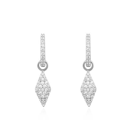  Dusk Divas - Silver / Rhodium plated - Zirconia - 2cm
